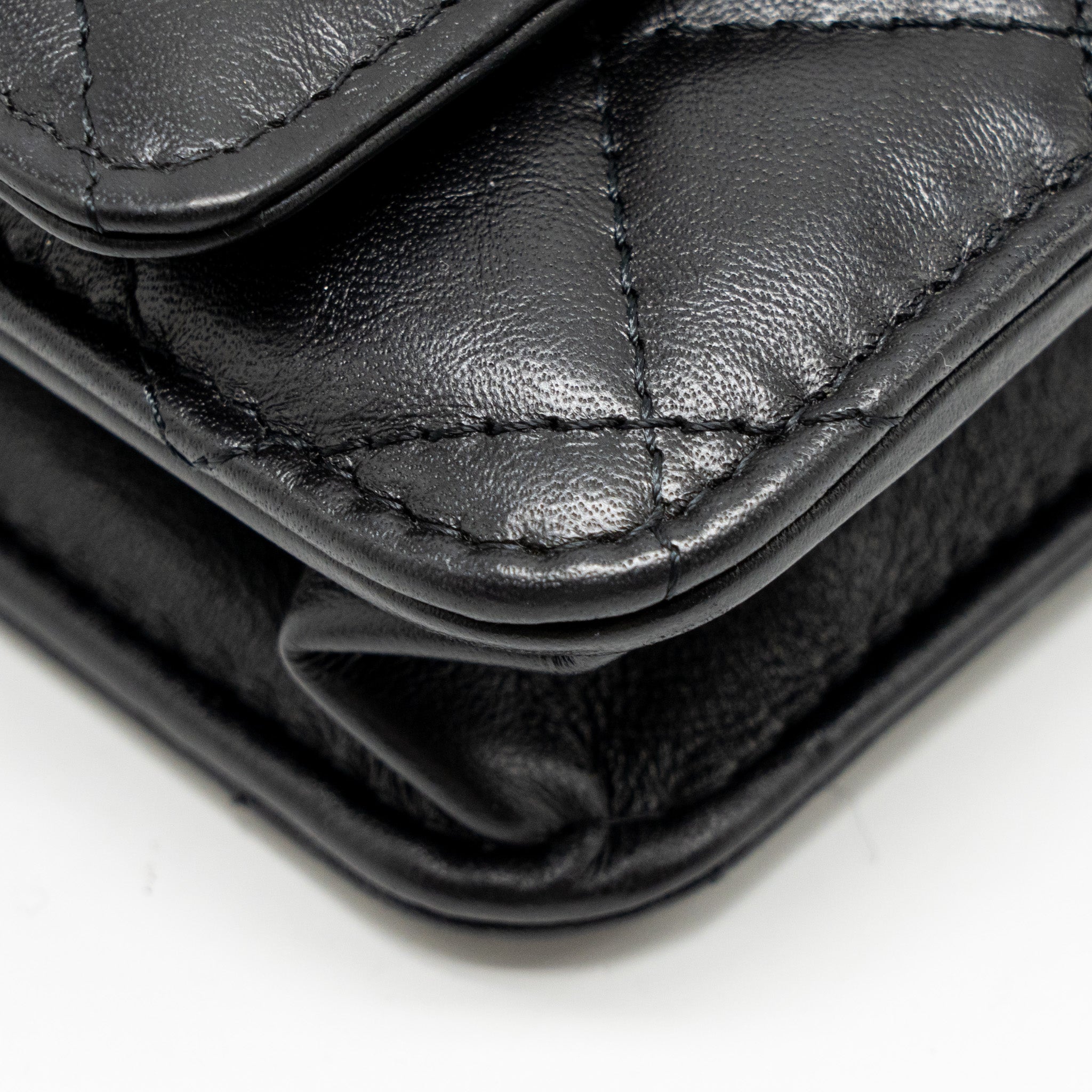 Chanel 2.55 Reissue Wallet on Chain Lambskin Black  (Microchip)