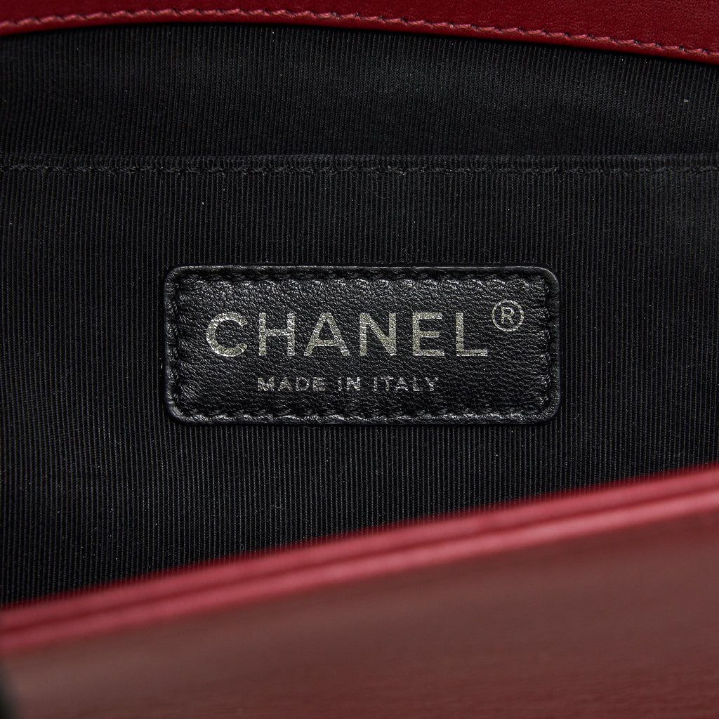 Chanel Medium Chevron Boy Chanel Bag Limited Edition dark red