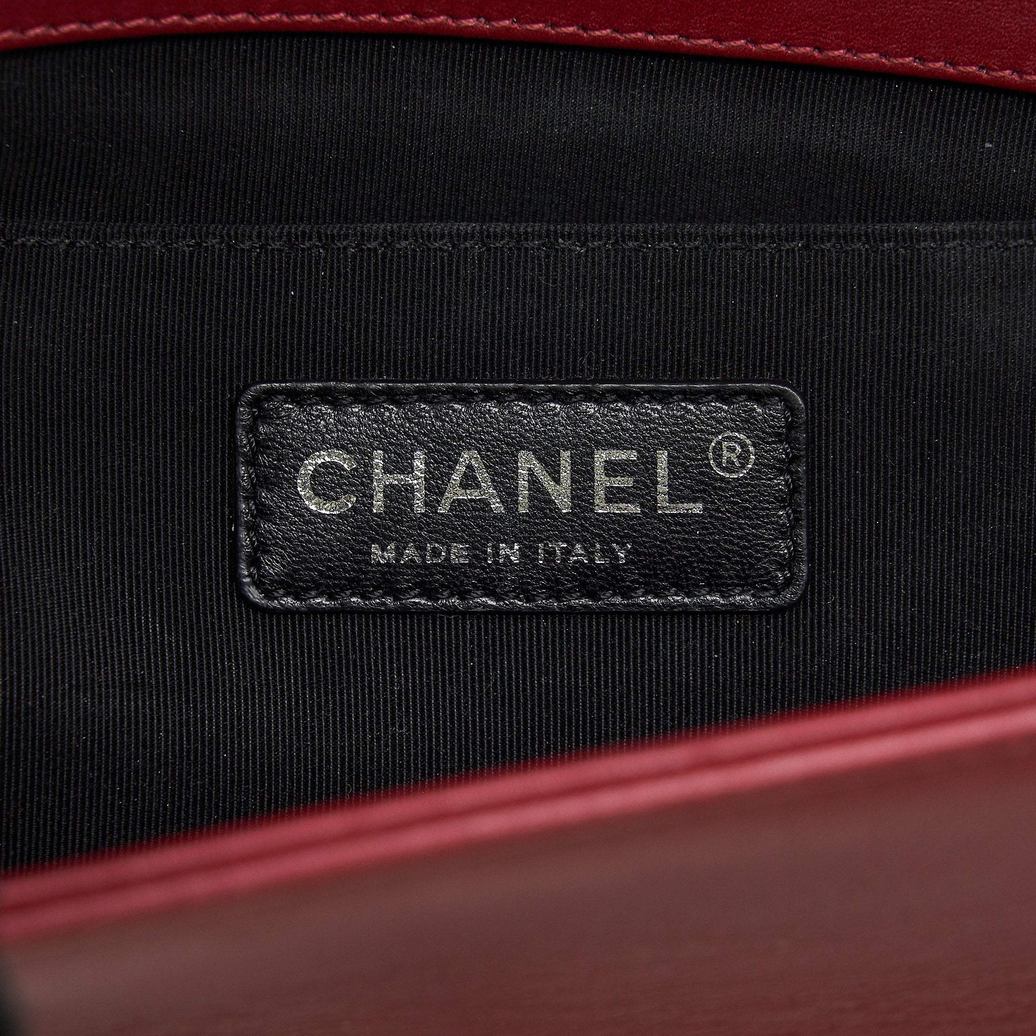 Chanel Medium Chevron Boy Chanel Bag Limited Edition dark red