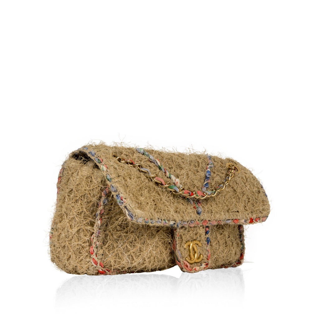 Chanel Straw Classic Flap Bag