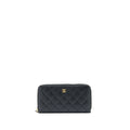 Chanel Zippy Long Wallet Caviar Black