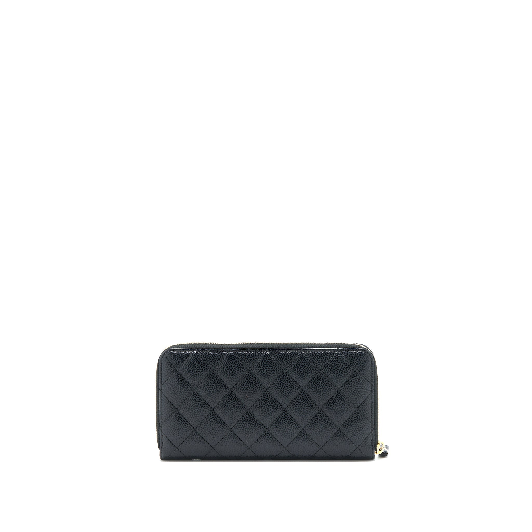 Chanel Zippy Long Wallet Caviar Black