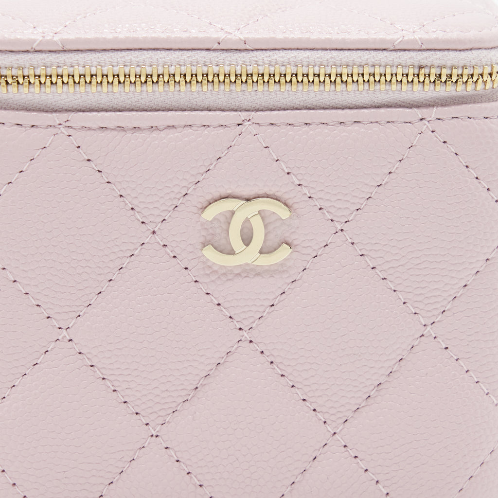 Chanel Mini Vanity Case Caviar Pink L