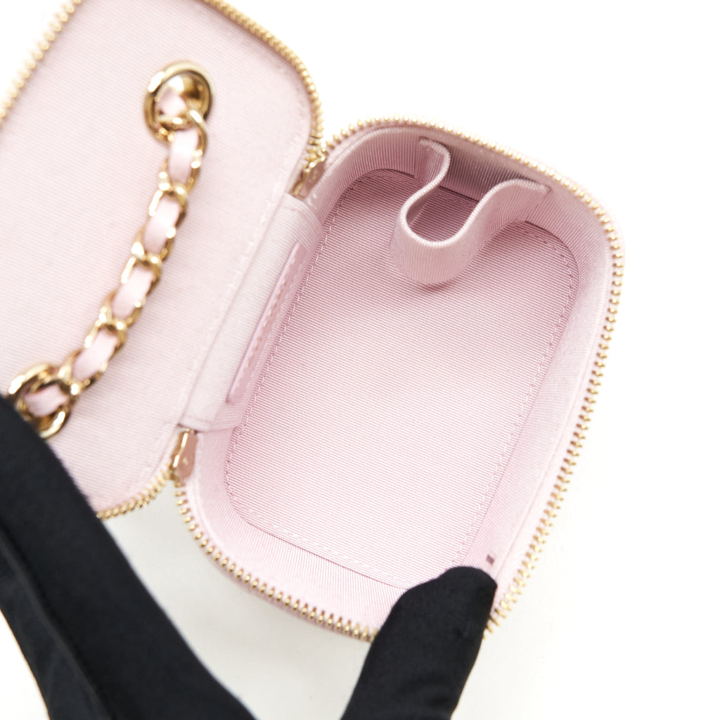 Chanel Mini Vanity Case Caviar Pink L