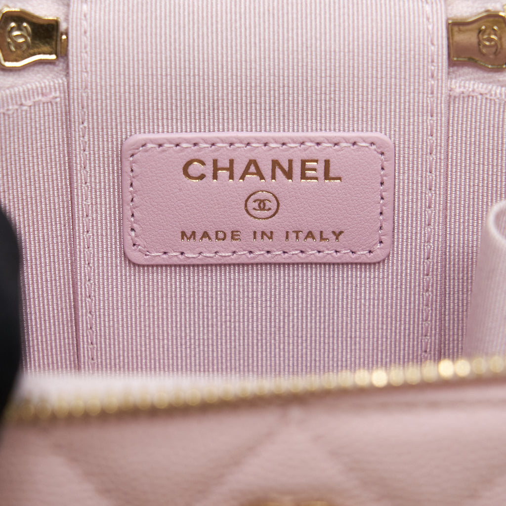 Chanel Mini Vanity Case Caviar Pink L