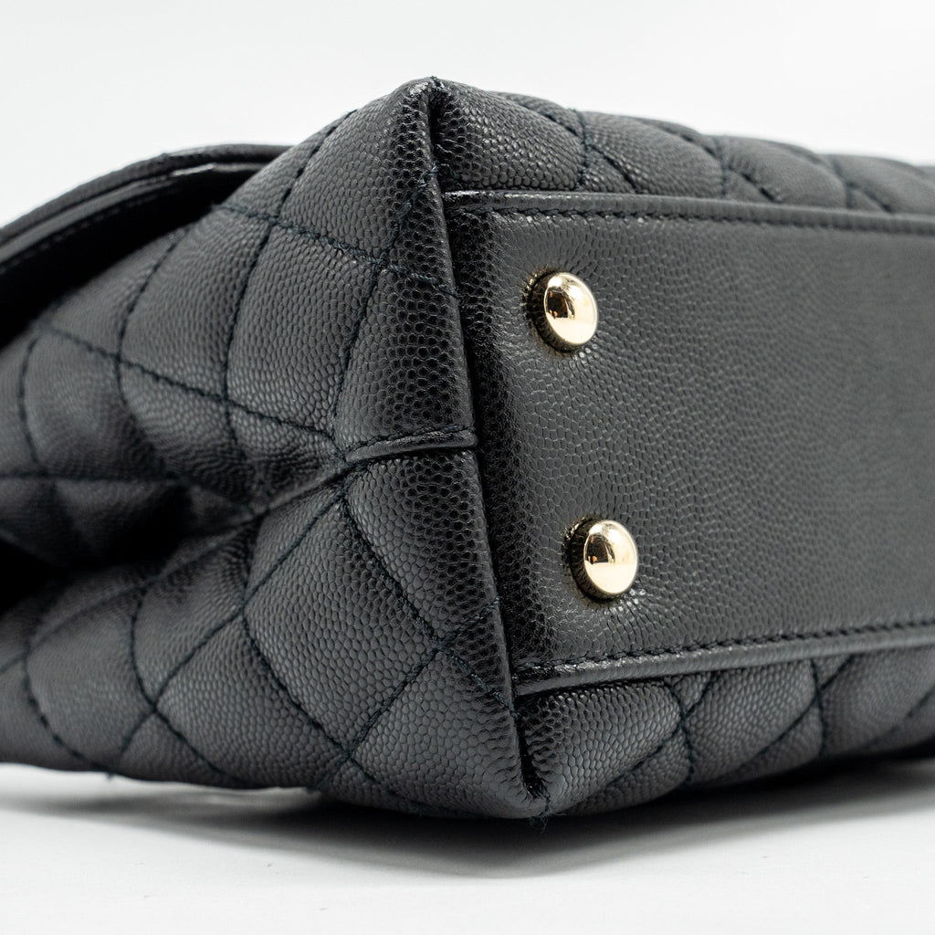 Chanel Small COCO Handle Caviar Black L (Microchip)