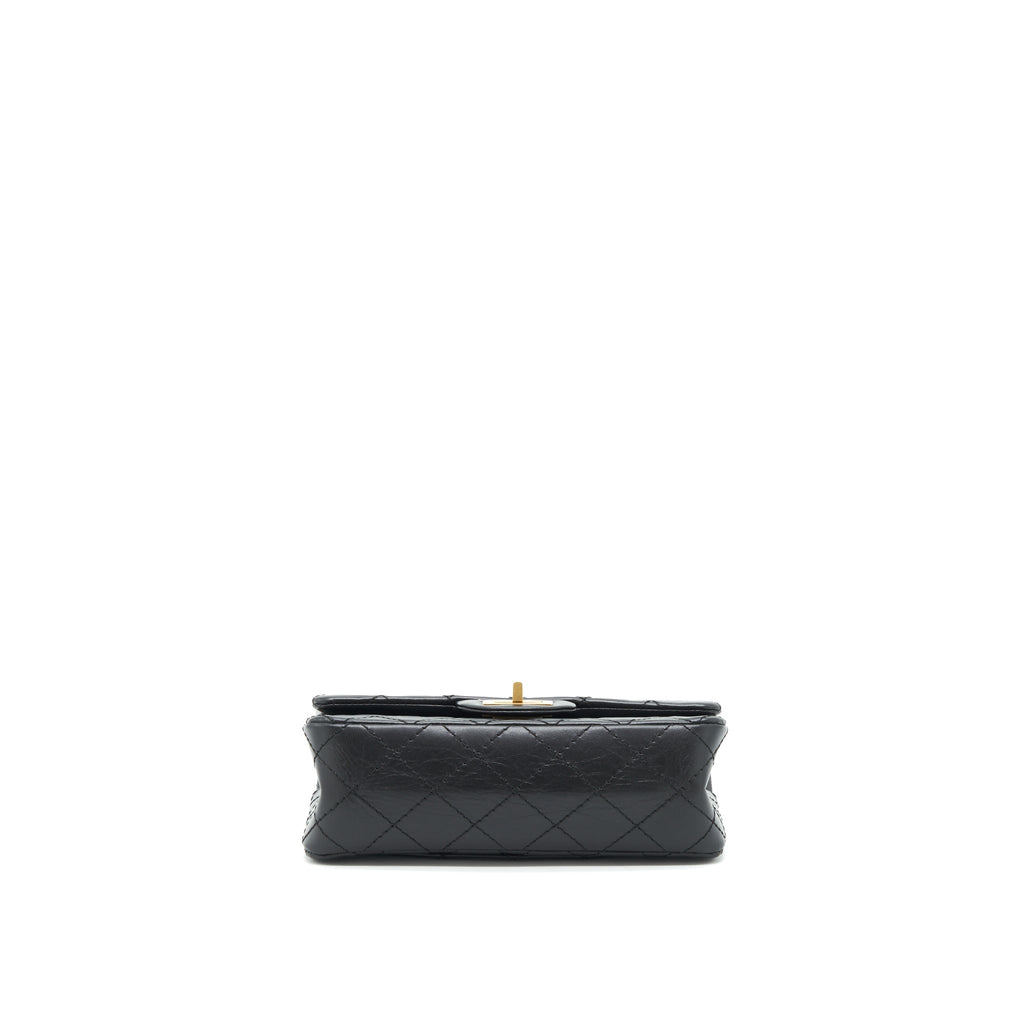 Chanel Mini 2.55 Reissue Flap Bag Aged Calfskin Black Brushed
