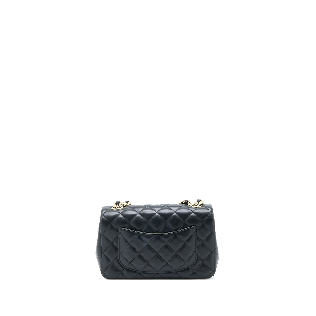 Chanel Mini Rectangular with Coco Bag Charm Limited Edition Lambskin Black L