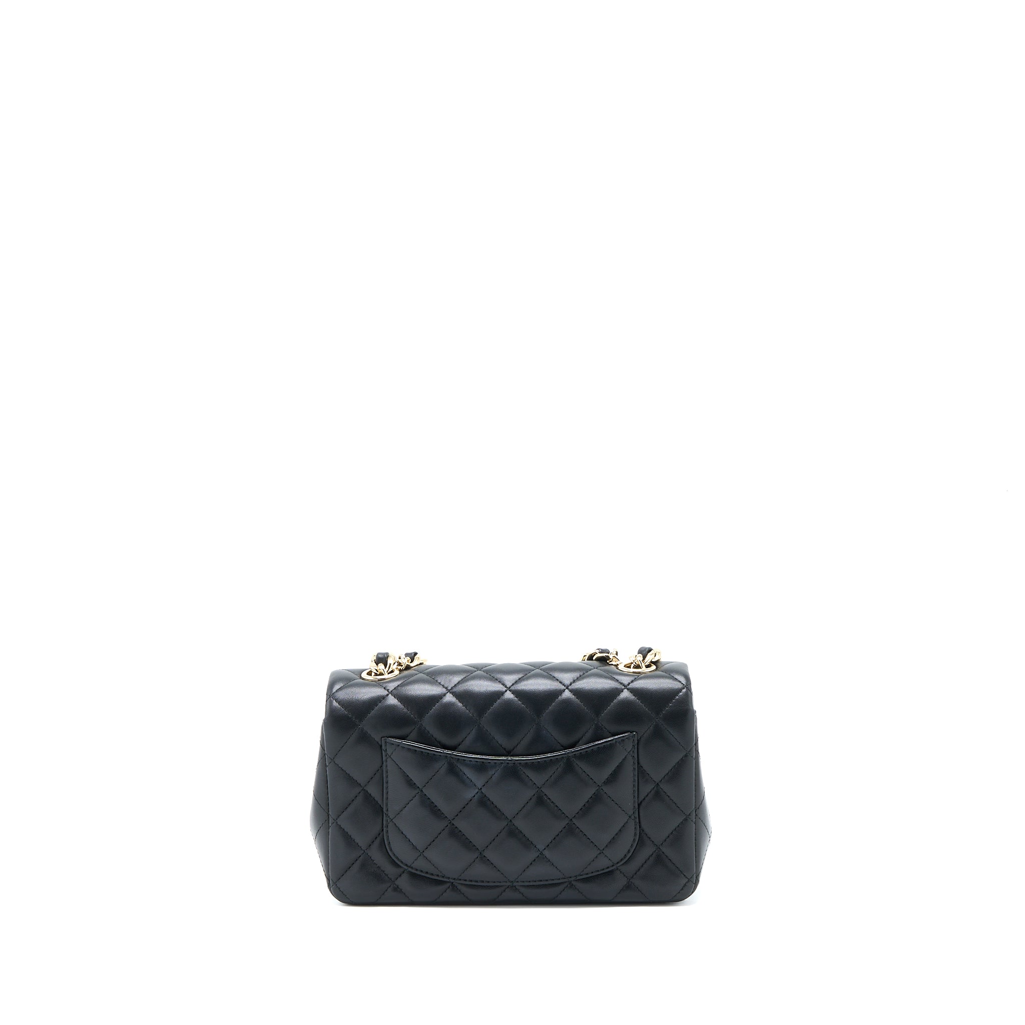 Chanel Mini Rectangular with Coco Bag Charm Limited Edition Lambskin Black L