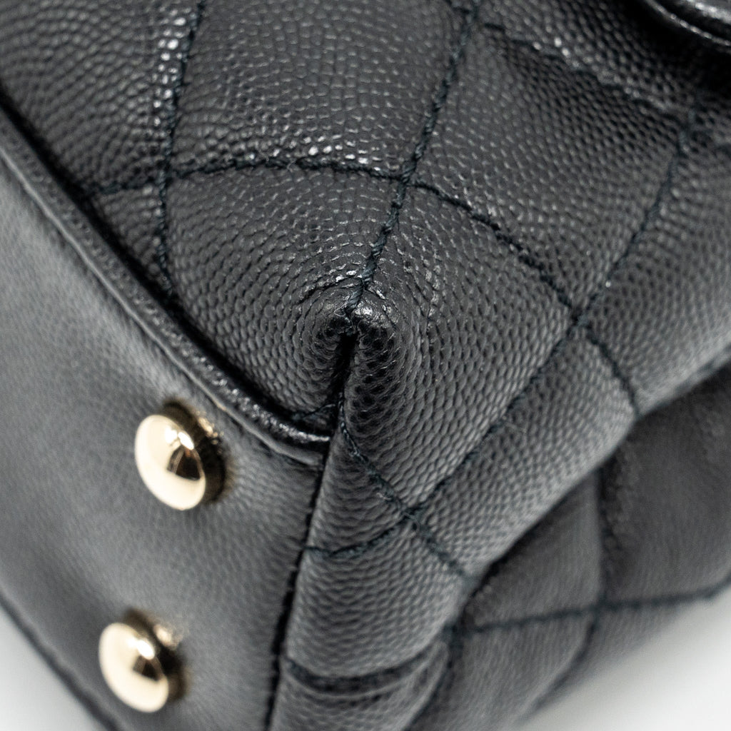 Chanel Small COCO Handle Caviar Black L (Microchip)