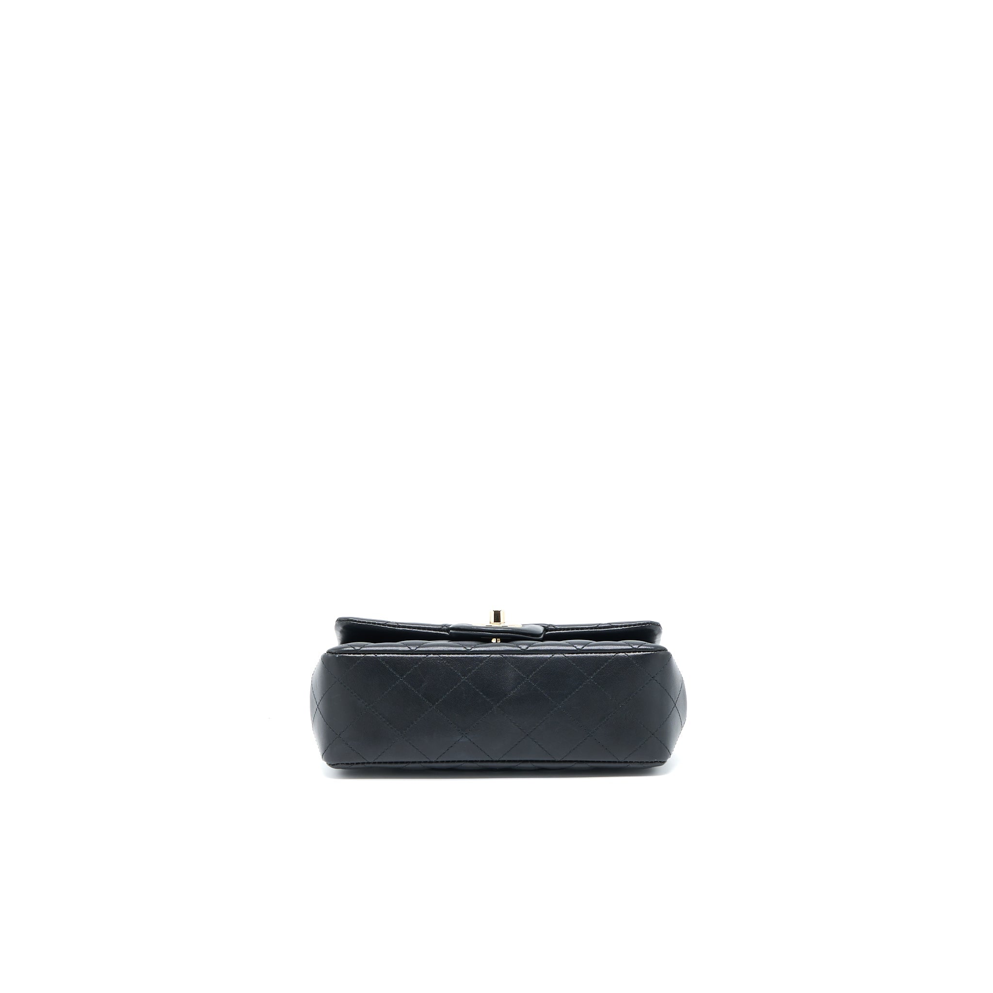 Chanel Mini Rectangular with Coco Bag Charm Limited Edition Lambskin Black L