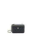 Chanel 22S Long Vanity With Chain Caviar Black L