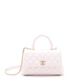 Chanel 22P Small Coco Handle Caviar Light Pink L