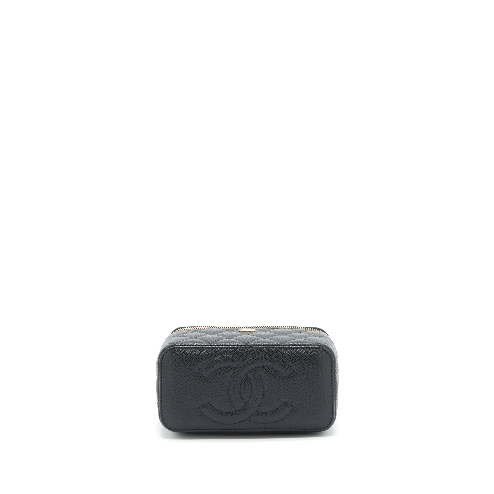 Chanel 22S Long Vanity With Chain Caviar Black L