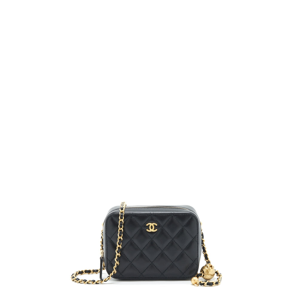 Chanel Pearl Crush Camera Bag Lambskin Black
