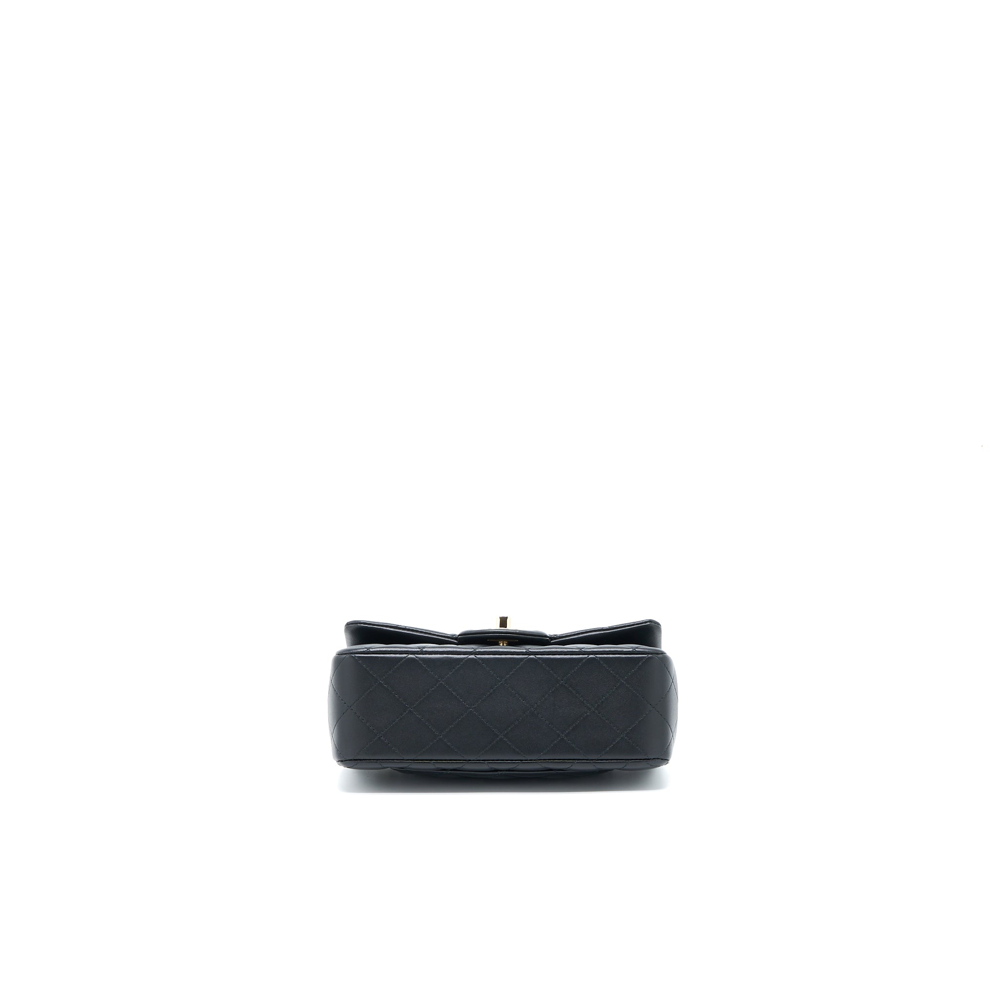 Chanel Top Handle Mini Rectangular Flap Bag Lambskin Black L (Microchip)