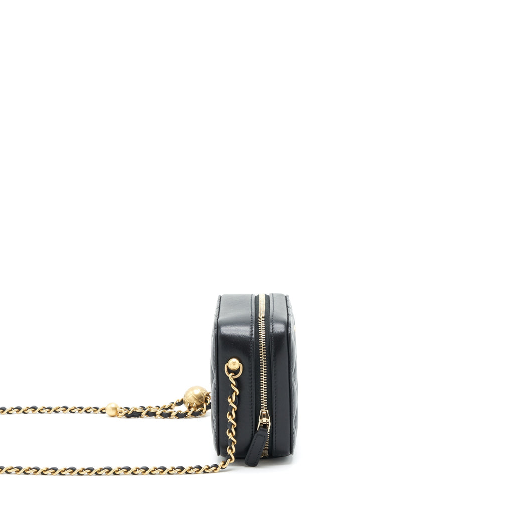 Chanel Pearl Crush Camera Bag Lambskin Black