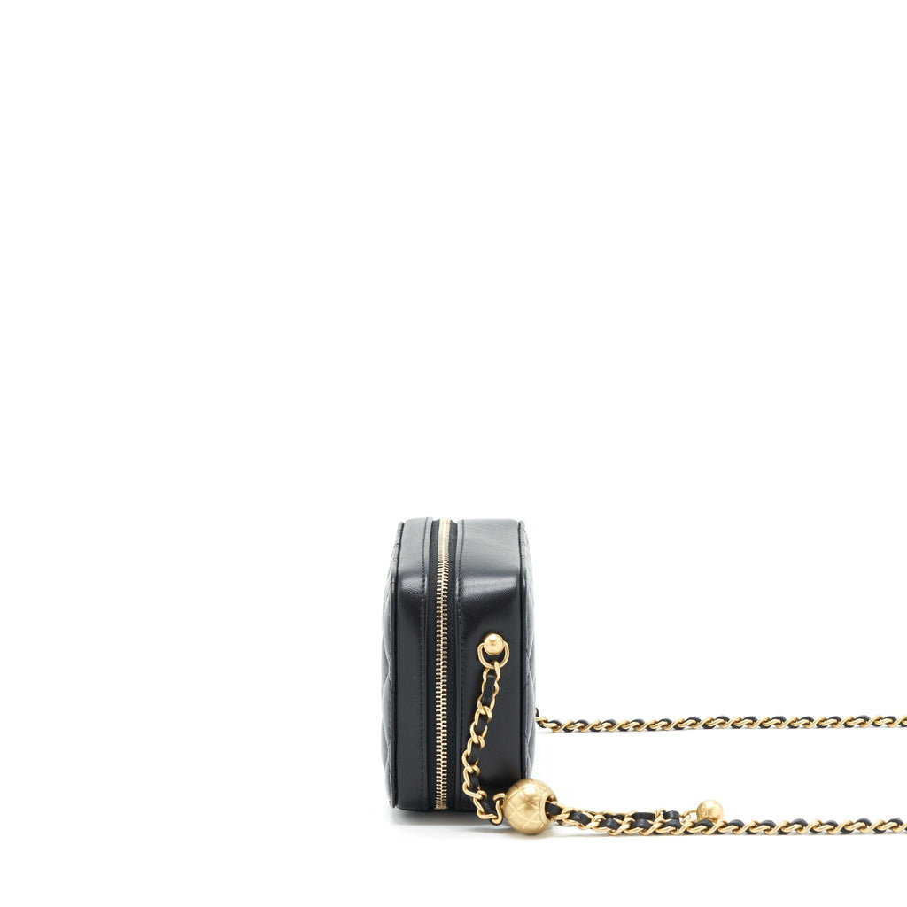 Chanel Pearl Crush Camera Bag Lambskin Black