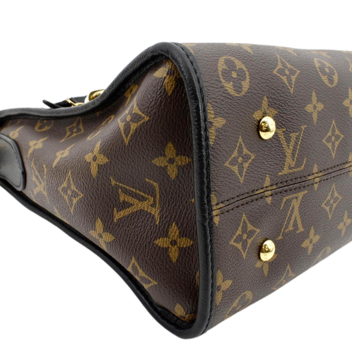 LOUIS VUITTON Popincourt MM Monogram Canvas Shoulder Bag Brown/Noir