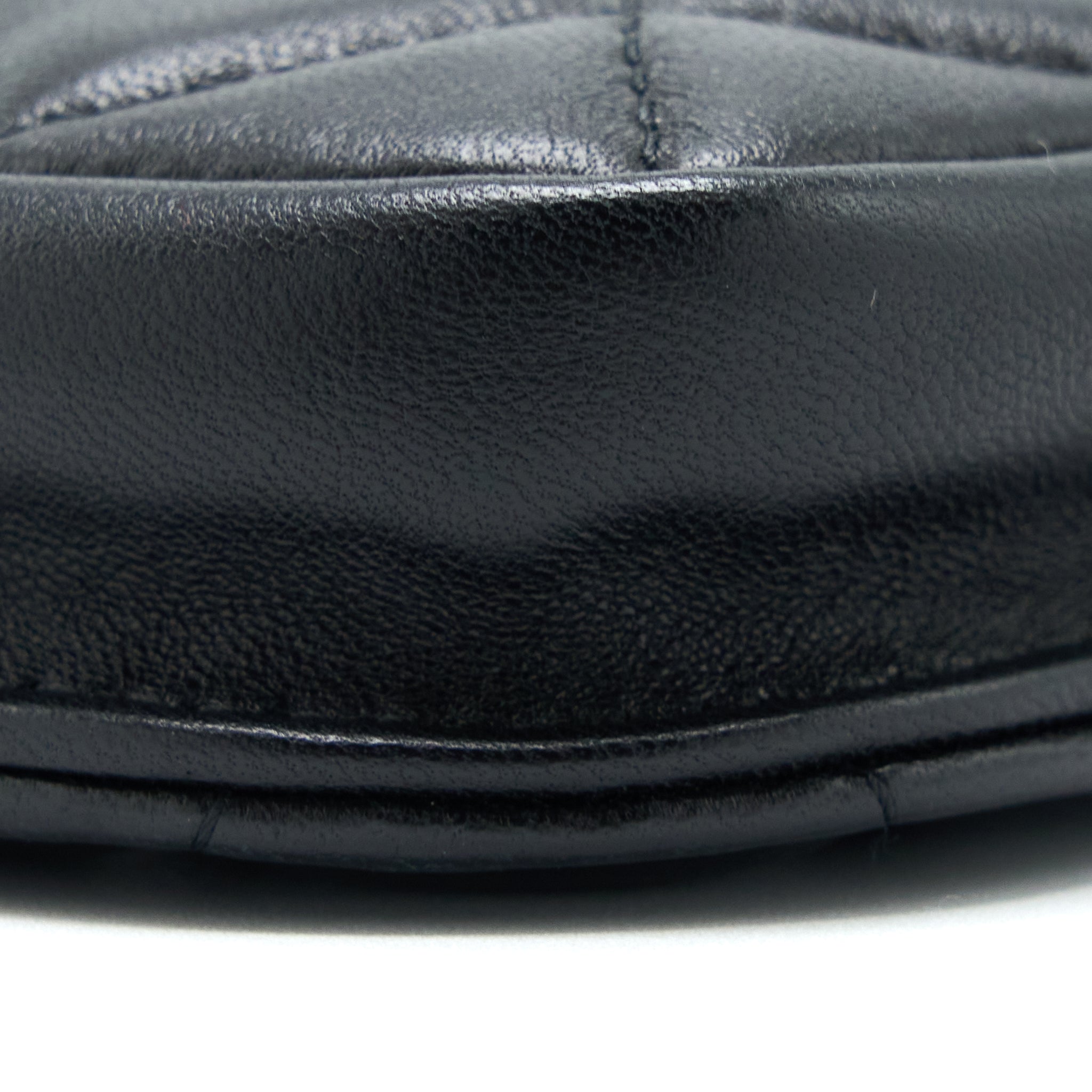 Chanel Flap Phone Pouch with Chain Black Lambskin
