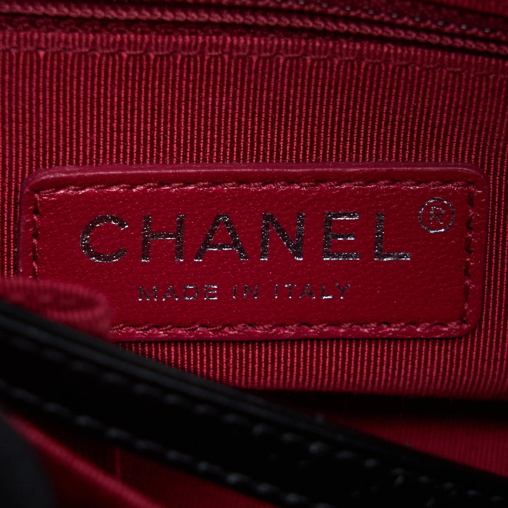 Chanel Small Gabrielle Hobo Bag With Top Handle Aged Calfskin Black Multicolour Hardware