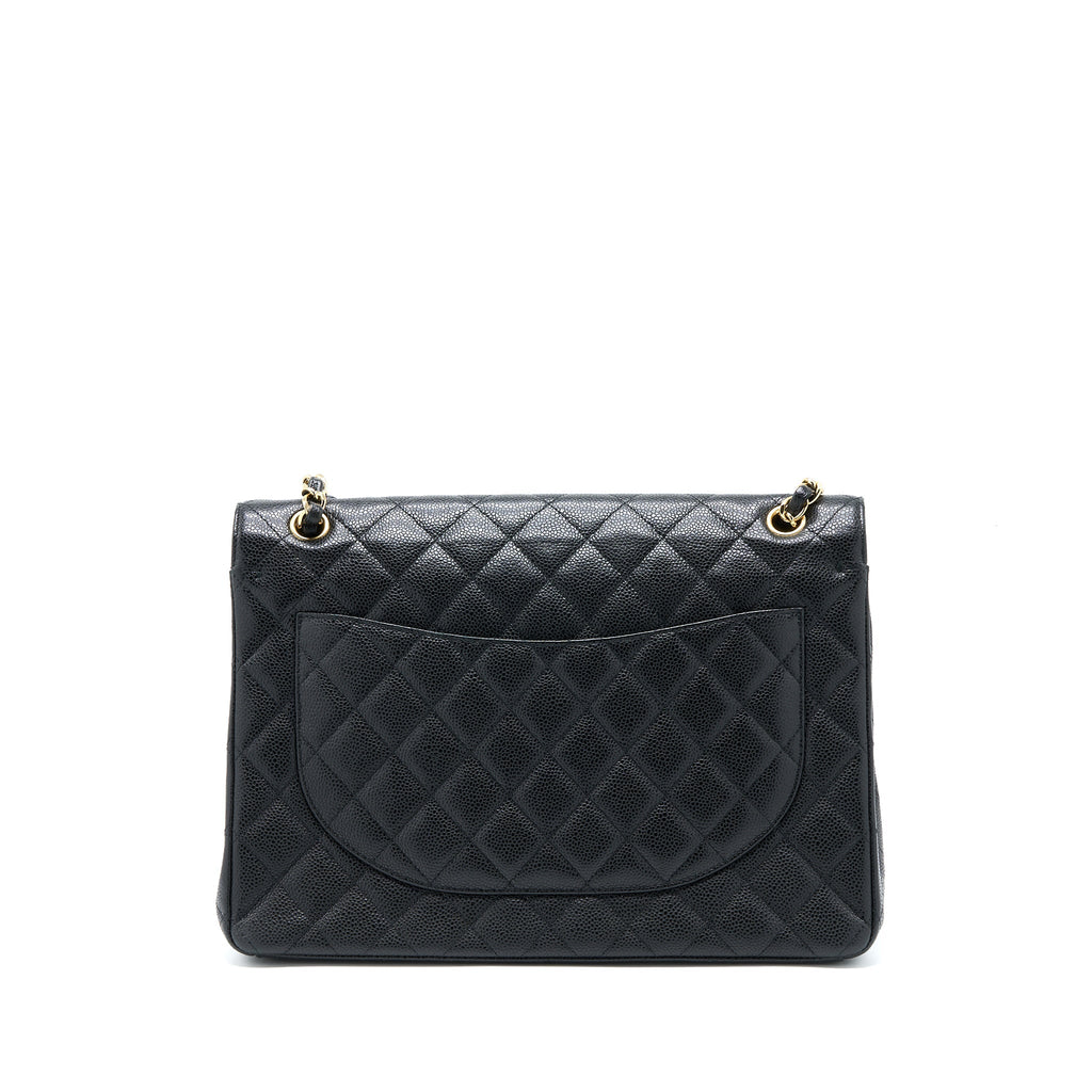 Chanel Maxi Classic Double Flap Bag Caviar Black