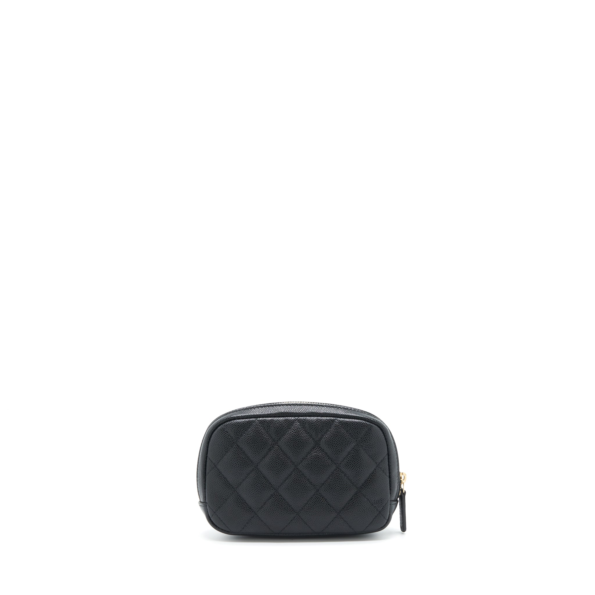 Chanel Small Zipper Vanity Pouch Caviar Black L