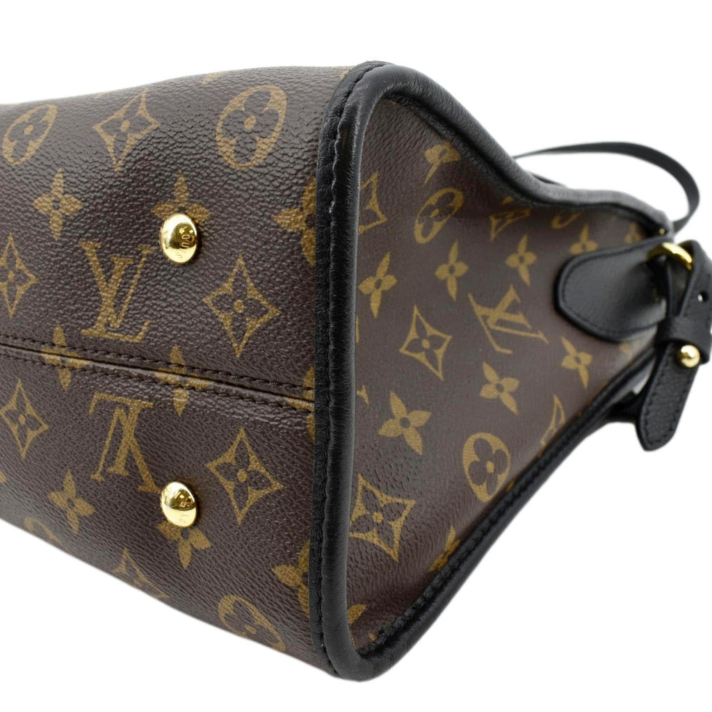 LOUIS VUITTON Popincourt MM Monogram Canvas Shoulder Bag Brown/Noir