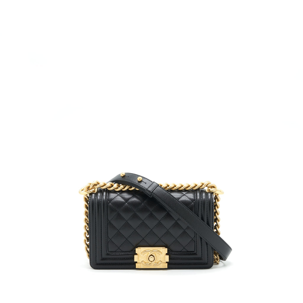 Chanel Small Boy Bag Caviar Black