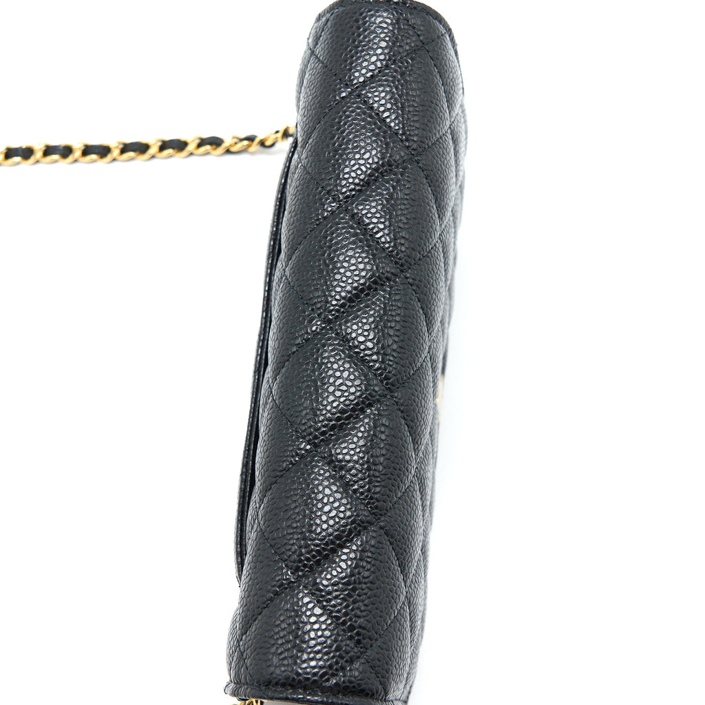 Chanel Classic Wallet On Chain Caviar Black  (Microchip)