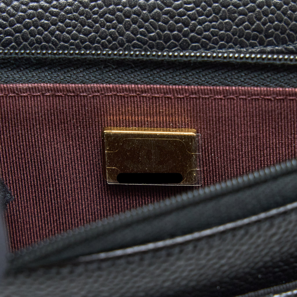 Chanel Classic Wallet On Chain Caviar Black  (Microchip)