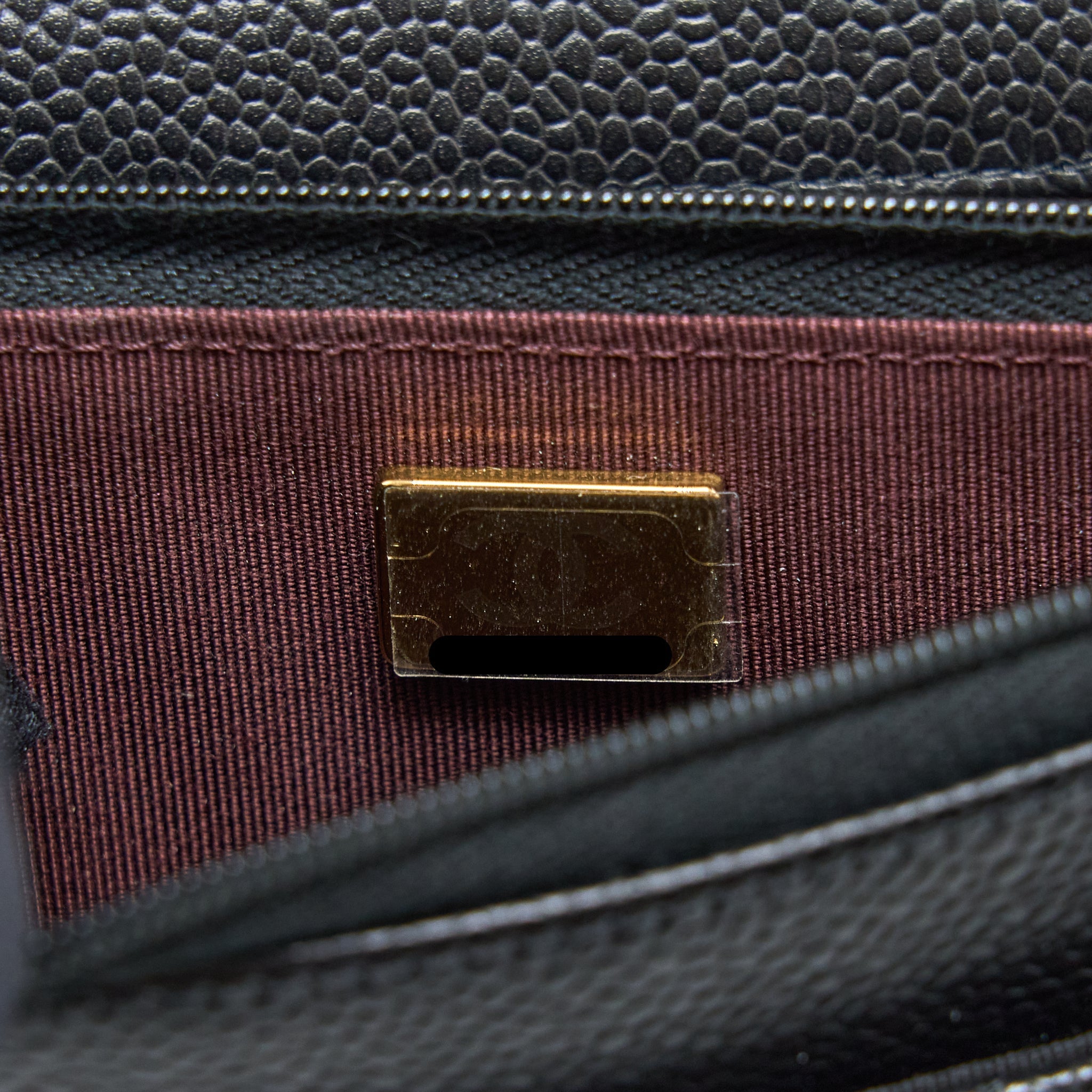 Chanel Classic Wallet On Chain Caviar Black  (Microchip)
