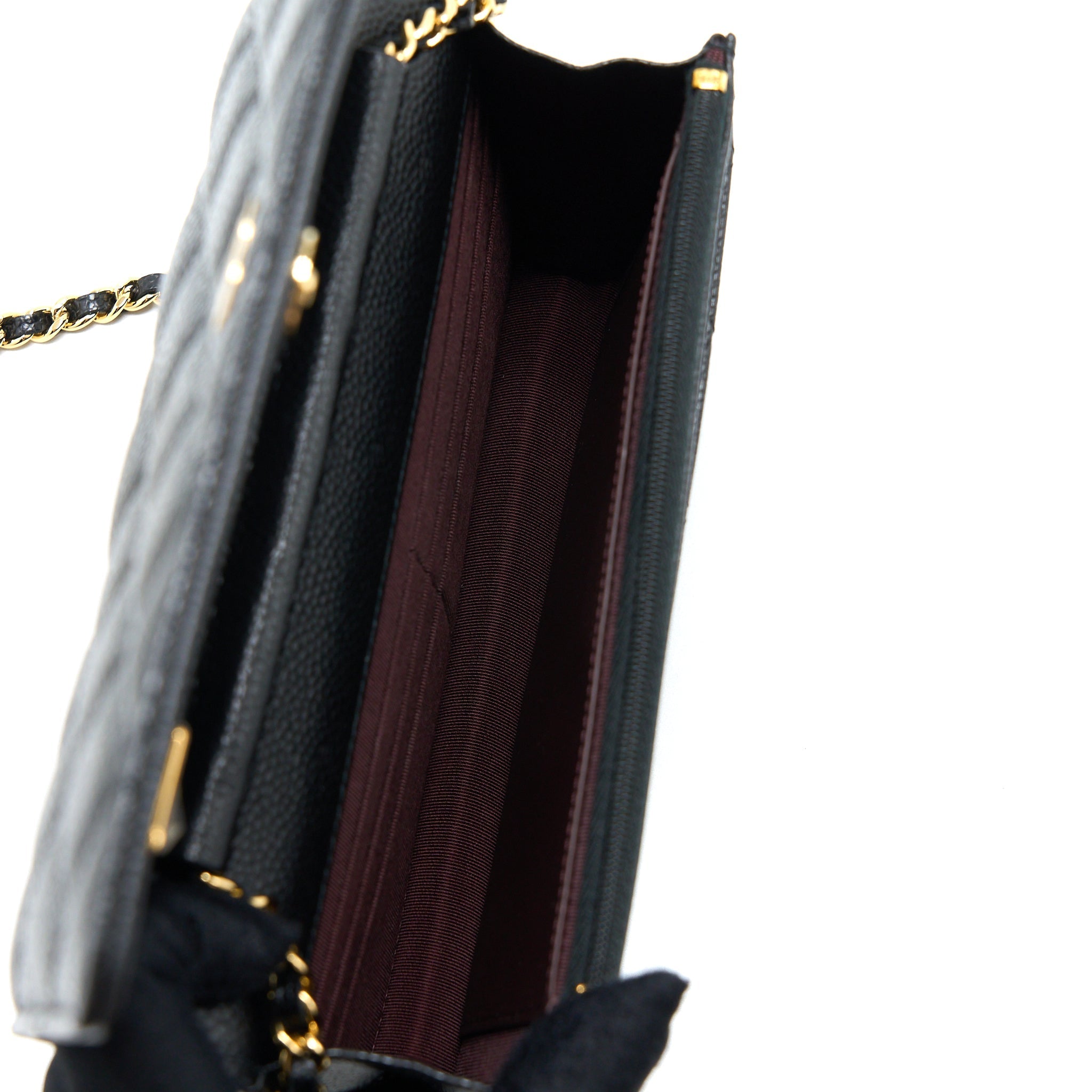 Chanel Classic Wallet On Chain Caviar Black  (Microchip)