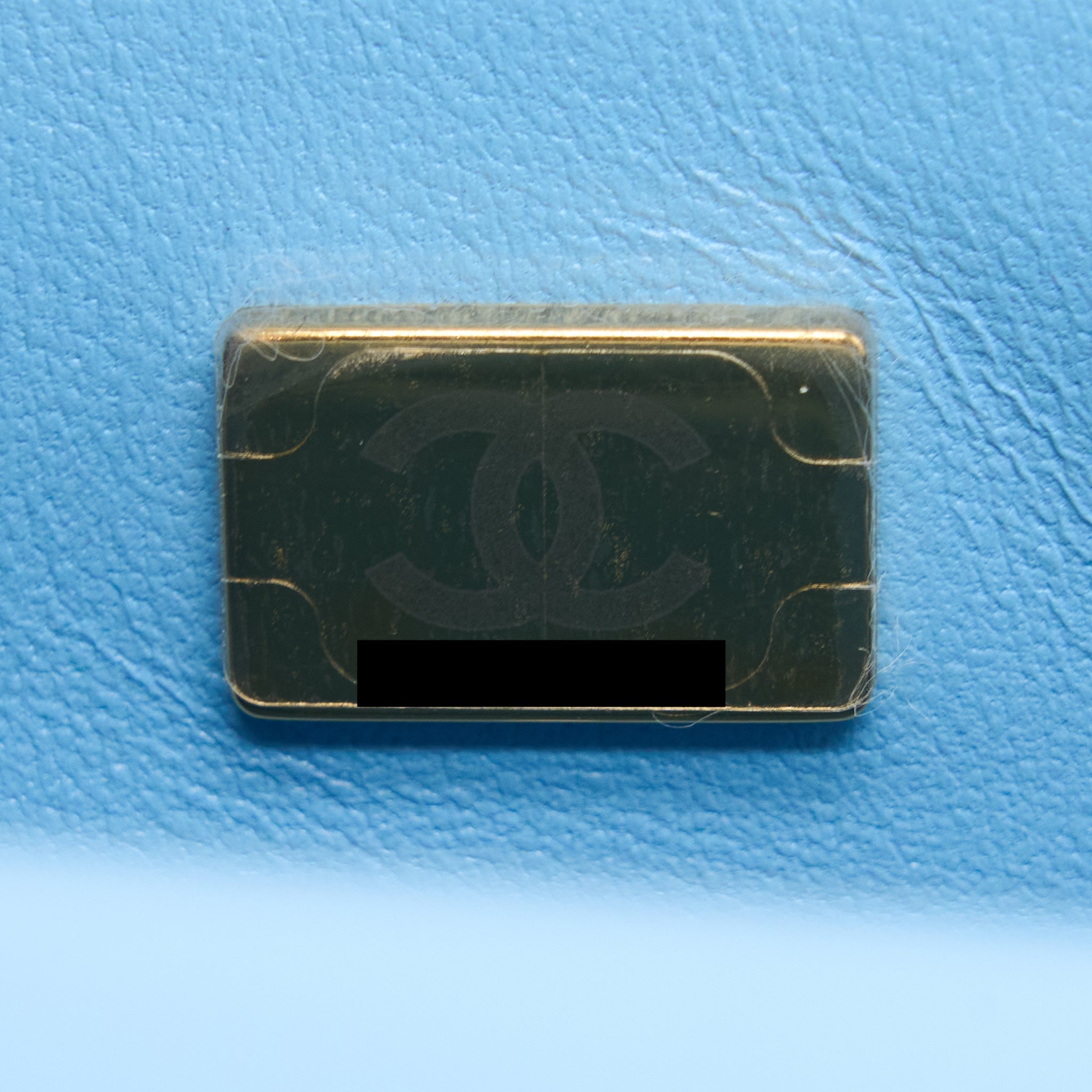 Chanel Mini Rectangular Flap Bag Lambskin Blue L (Microchip)
