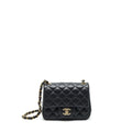 Chanel Mini Square Flap Bag Lambskin Black L