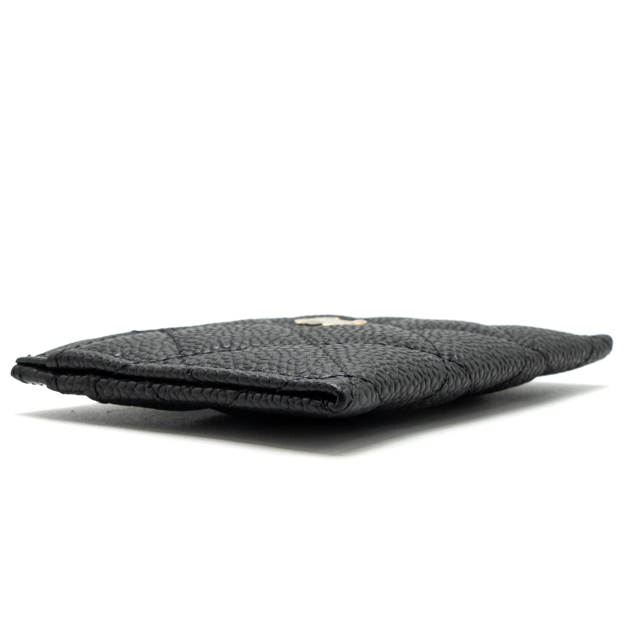 Chanel Classic Card Holder Caviar Black (Microchip)