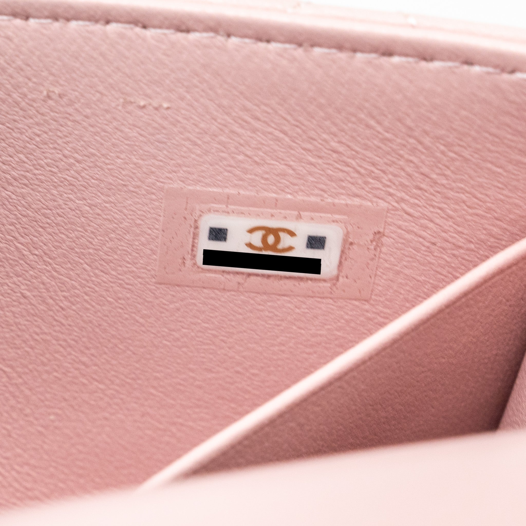 Chanel 22B Flap Bag With Enamel Top Handle Lambskin Light Pink  (Microchip)