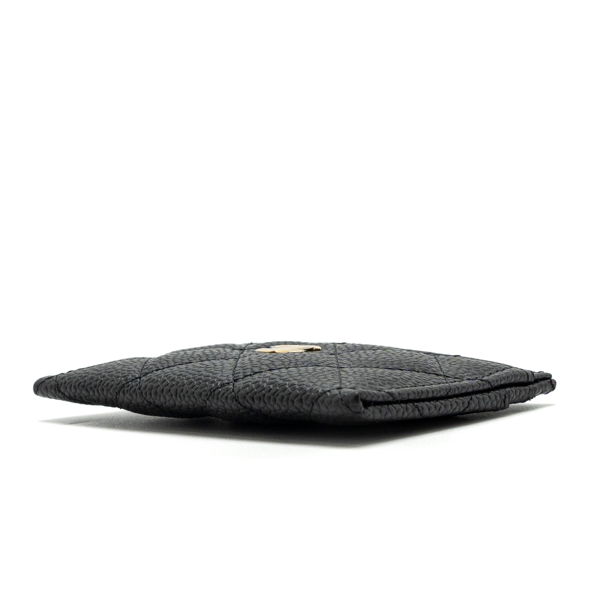 Chanel Classic Card Holder Caviar Black (Microchip)