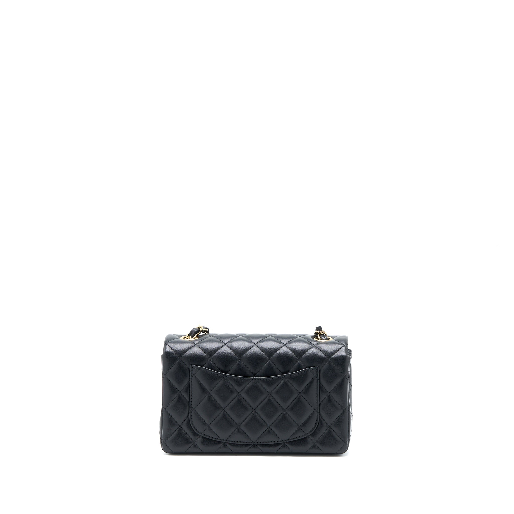 Chanel Classic Mini Rectangular Flap Bag Lambskin Black L (Microchip)