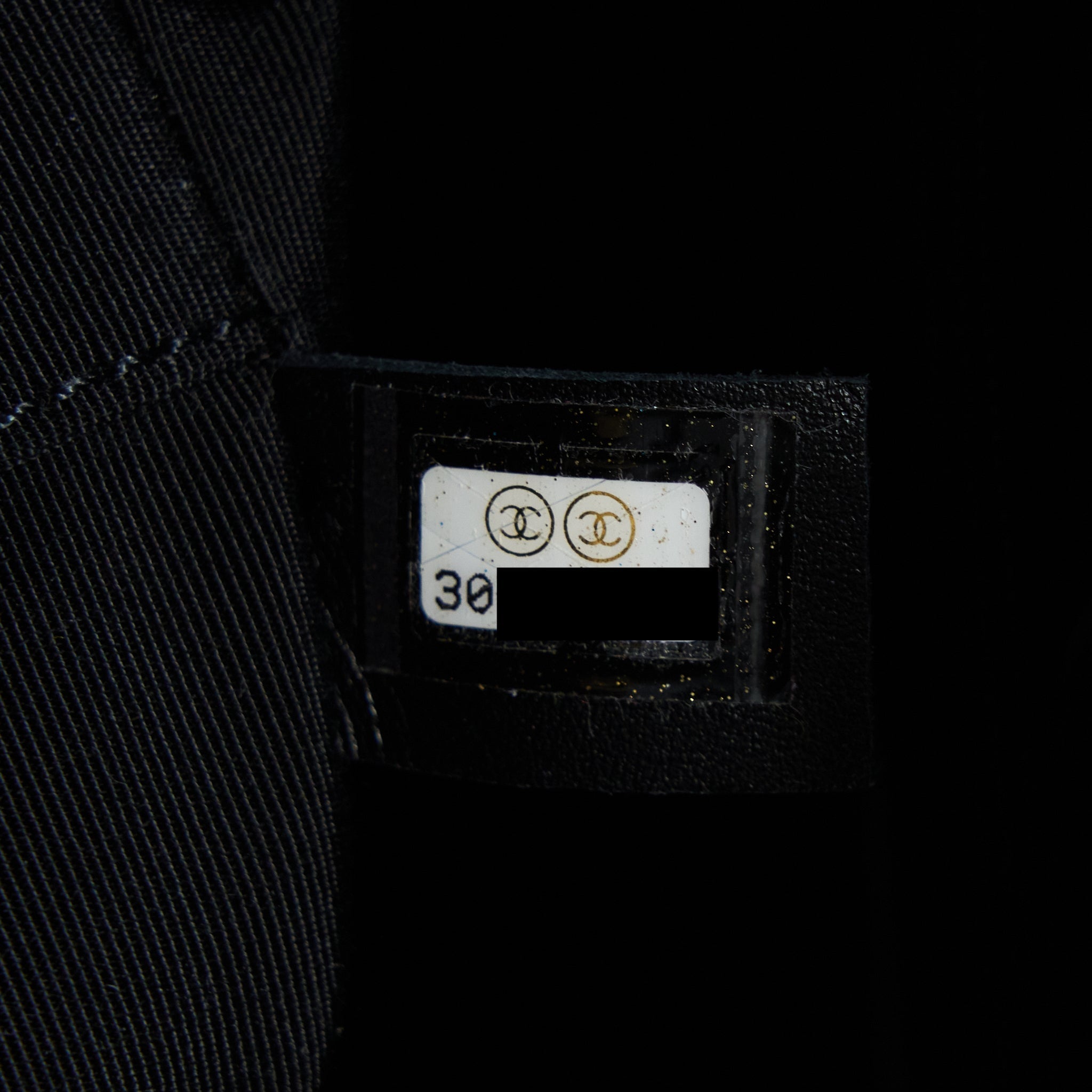 Chanel Deauville Tote Bag Calfskin Black With Detail Logo