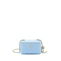 Chanel 22S Pearl Crush Long Vanity With Chain Lambskin Blue