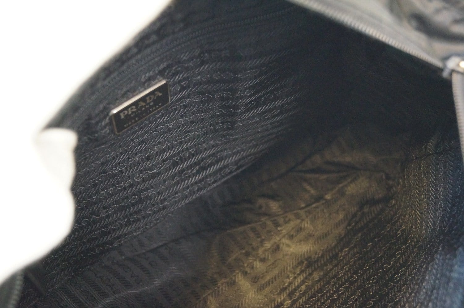 Prada Nylon Black Tote Shoulder Bag Vintage