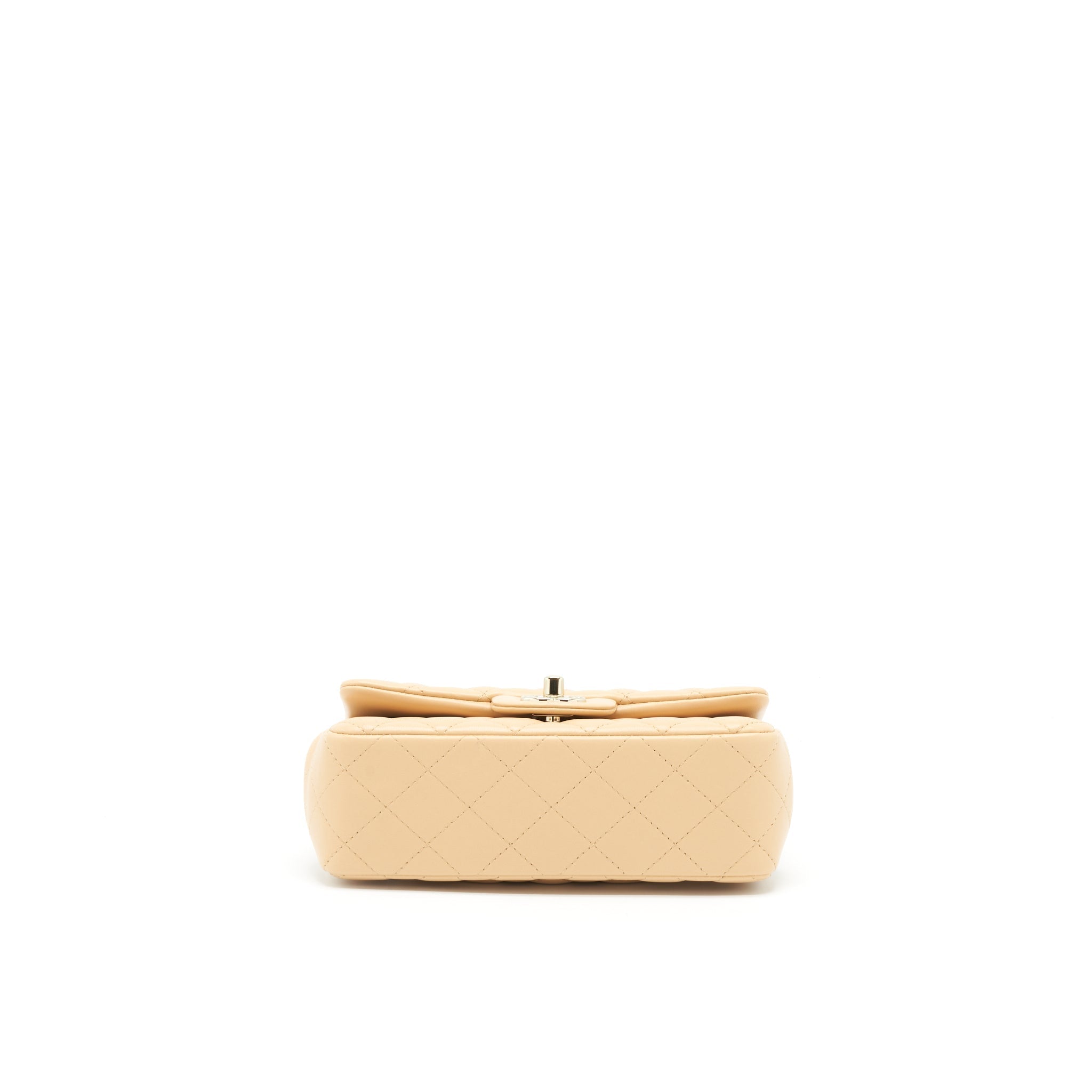Chanel Mini Rectangular Lambskin Beige L