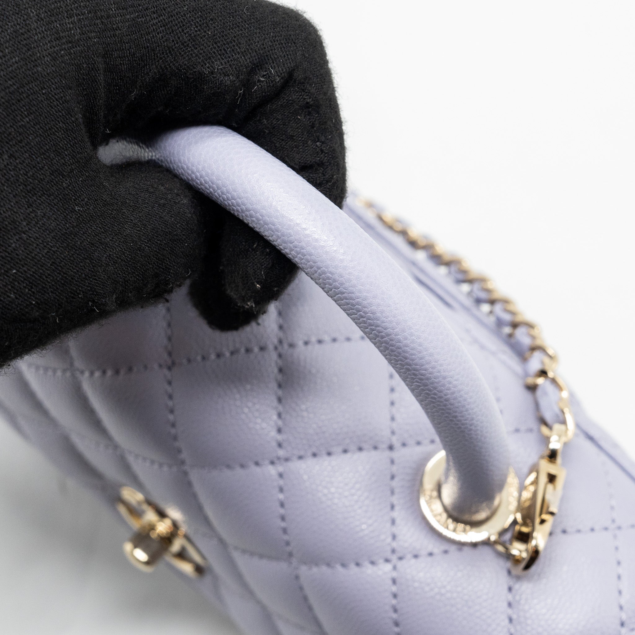 Chanel Small Coco Handle Caviar Light Purple L (Microchip)