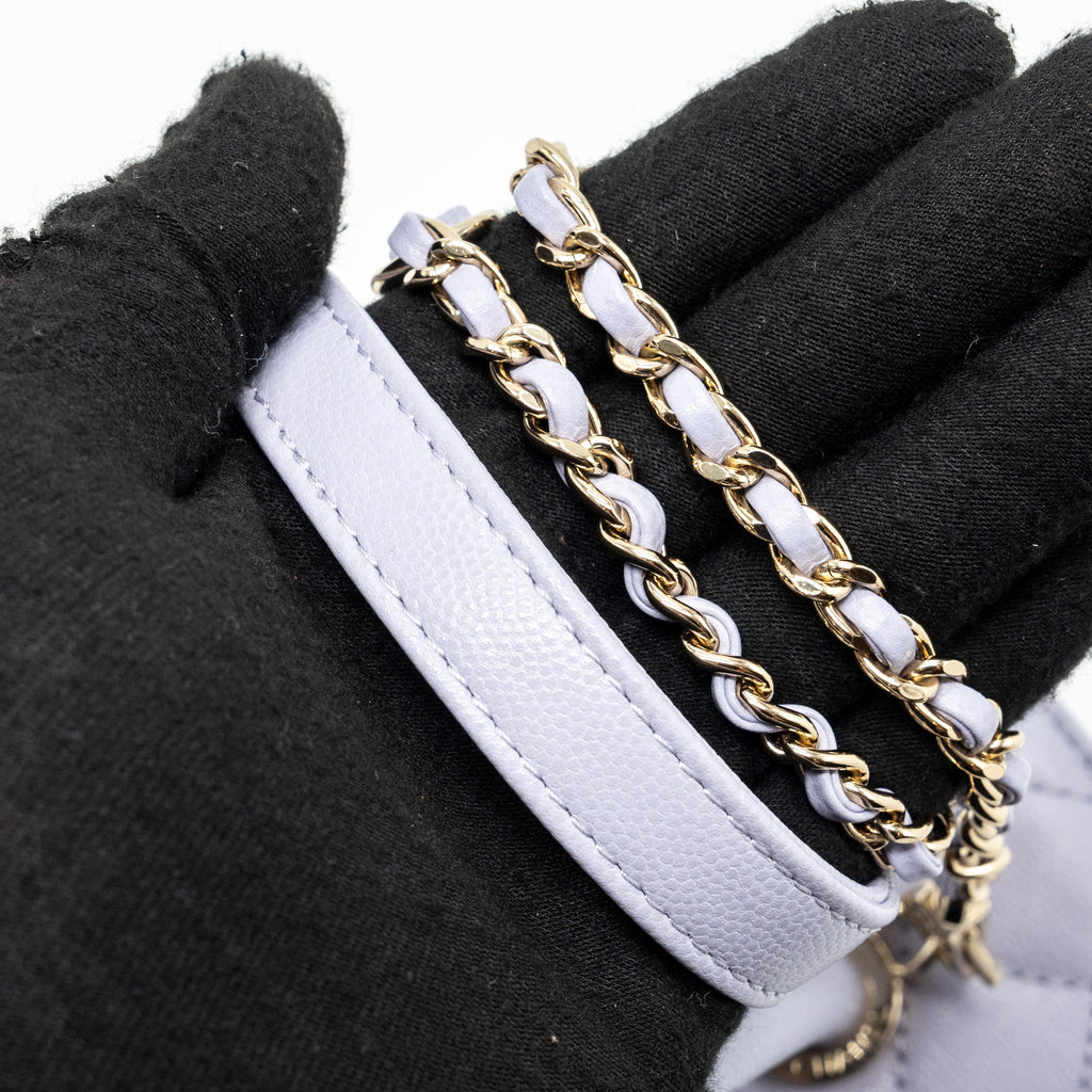 Chanel Small Coco Handle Caviar Light Purple L (Microchip)