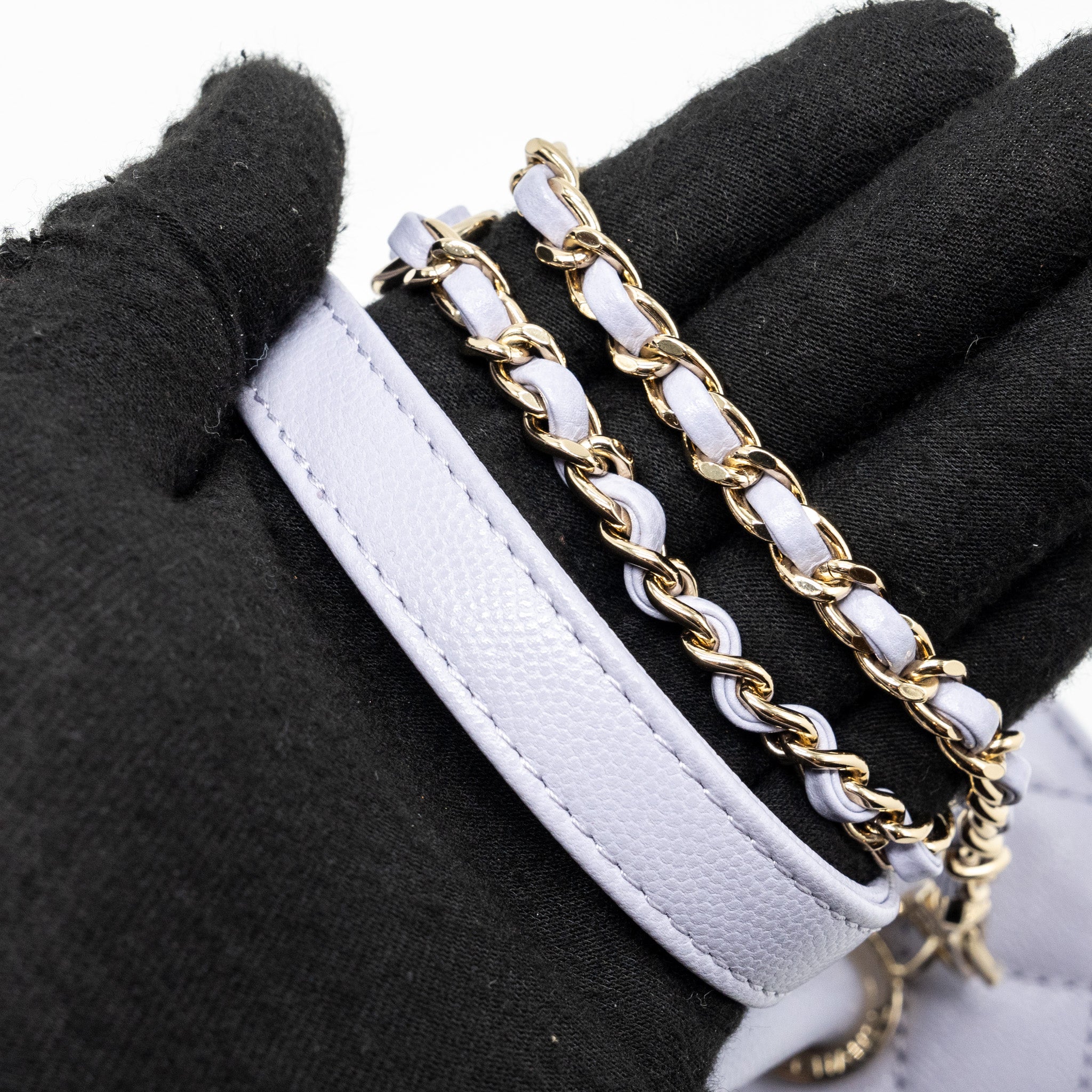 Chanel Small Coco Handle Caviar Light Purple L (Microchip)