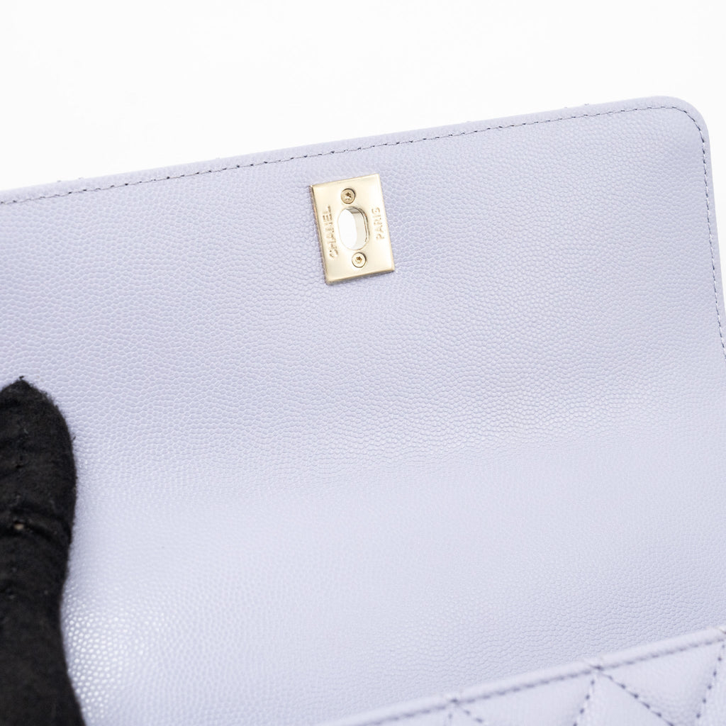 Chanel Small Coco Handle Caviar Light Purple L (Microchip)