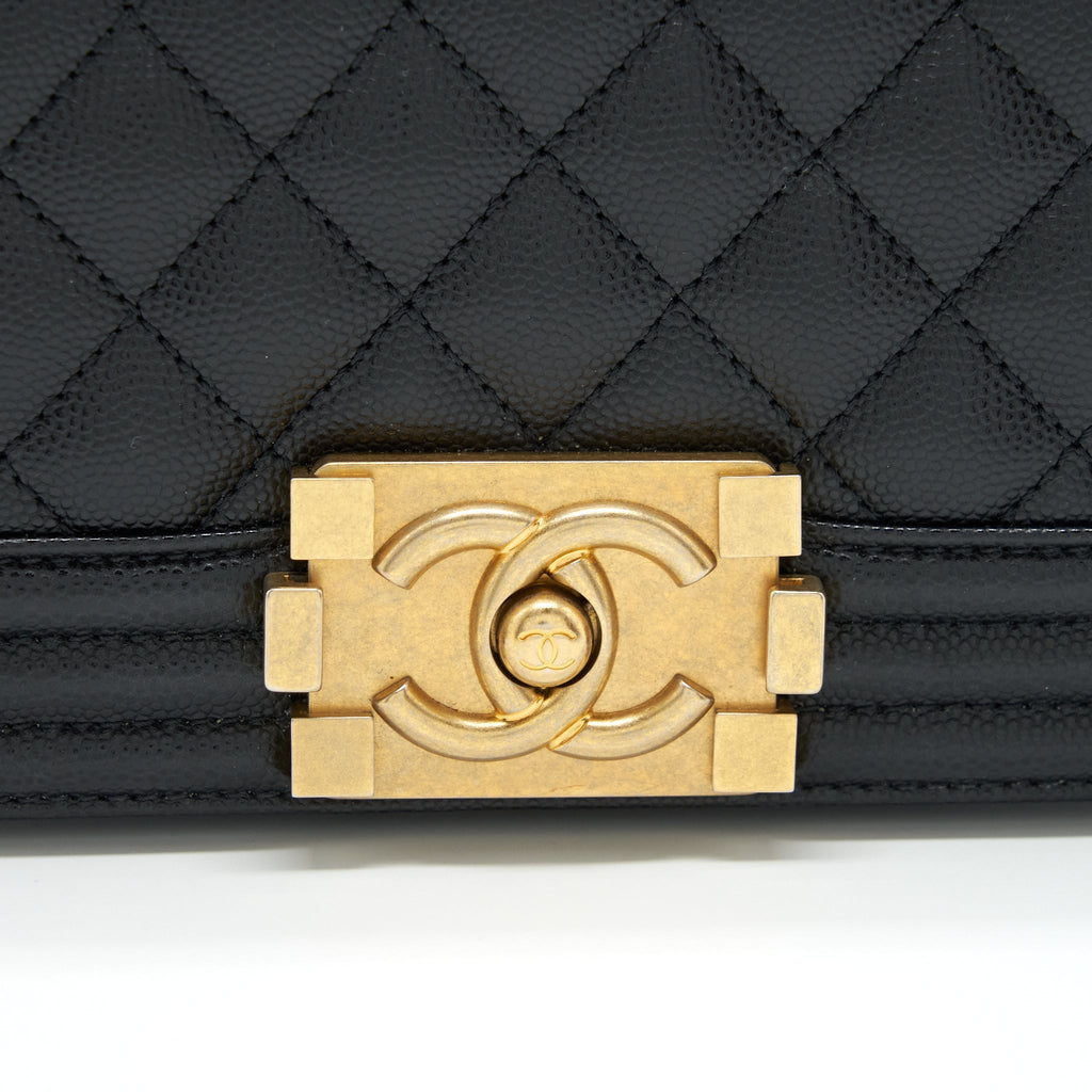 Chanel Small Boy Bag Caviar Black