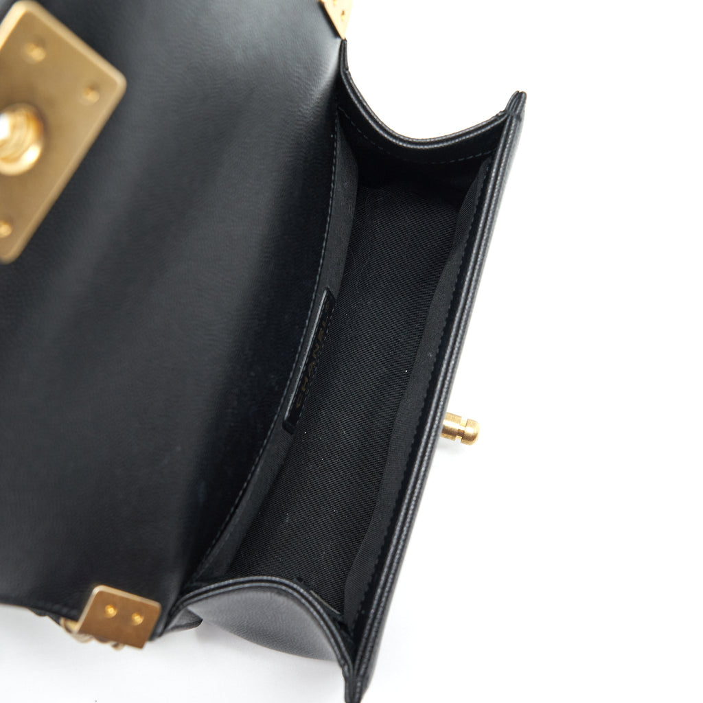 Chanel Small Boy Bag Caviar Black