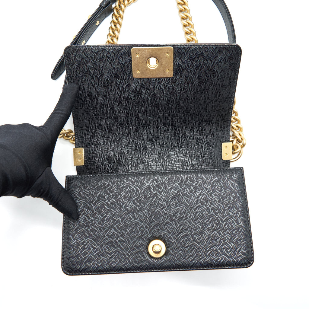 Chanel Small Boy Bag Caviar Black